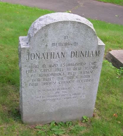 Memorial to Jonathan Dunham